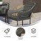 Flash Furniture Gray PE Rattan Wicker Patio Dining Chair, 4PK 4-TT-TT02-GY-GG - alternate 6